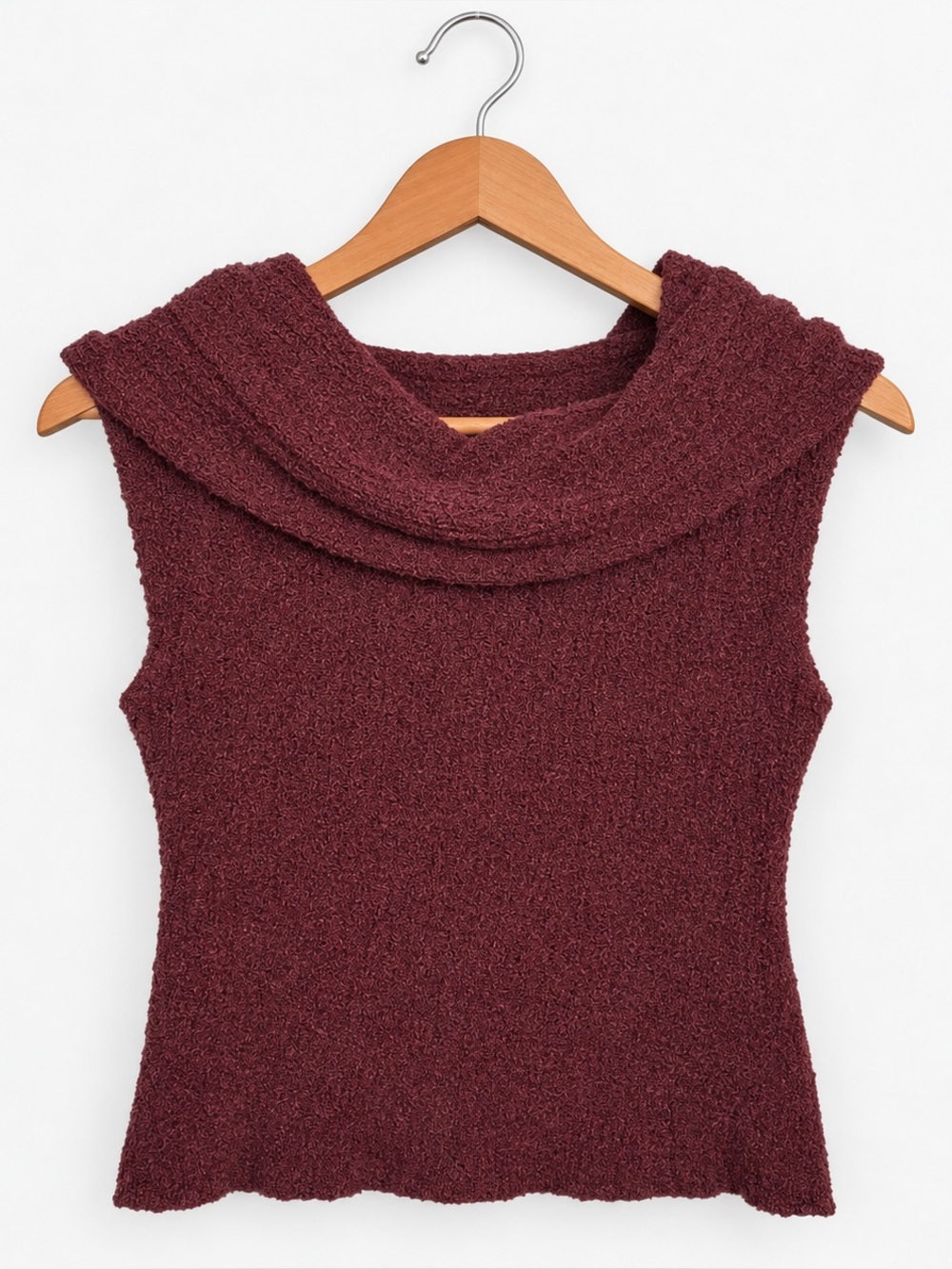 Oak + Fort Chocolate Brown Cowl Neck Sweater Tank